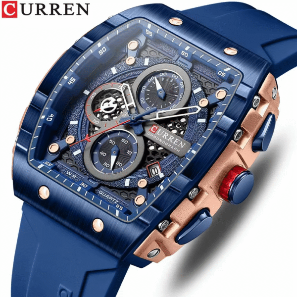 CURREN 8442 Chronograph | Sport-Luxe Tonneau Watch